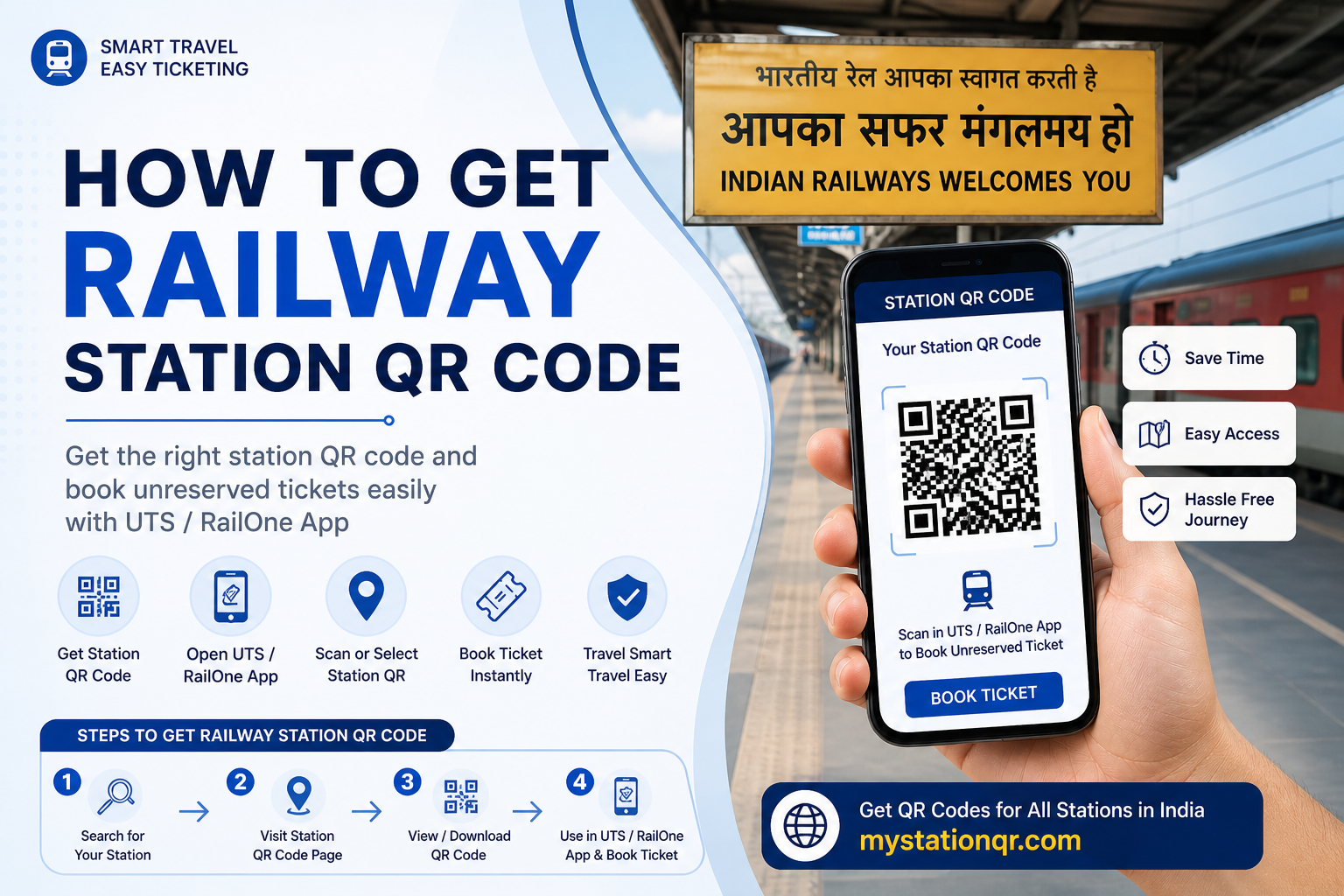 How to Get Railway Station QR Code | Book UTS Tickets Easily