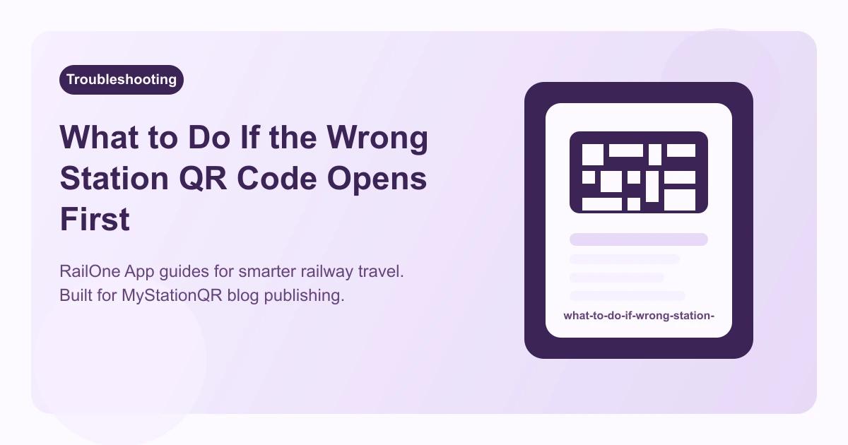 What to Do If the Wrong Station QR Code Opens First