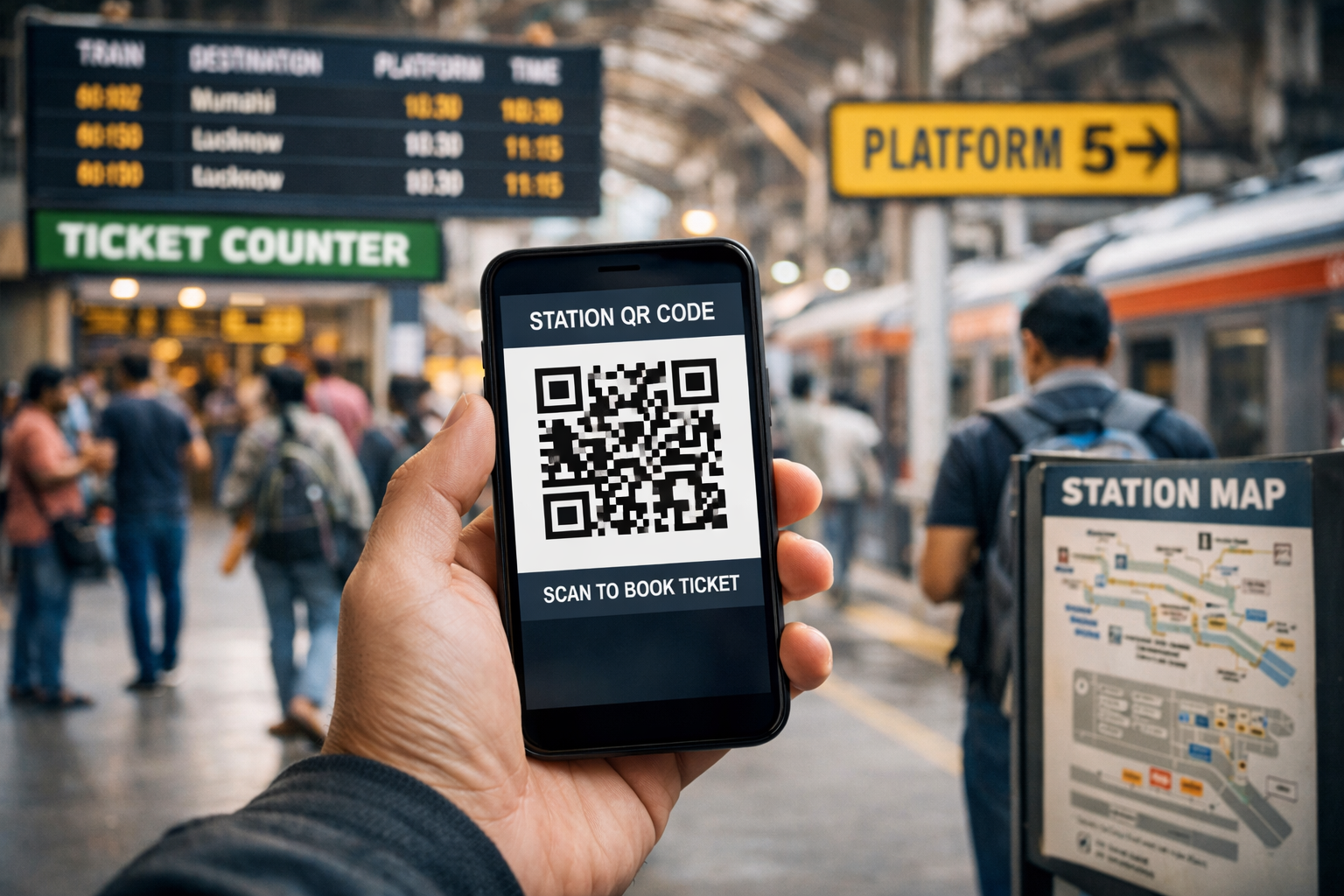 A Traveler’s Tips for Faster Railway Station Navigation Using QR Codes