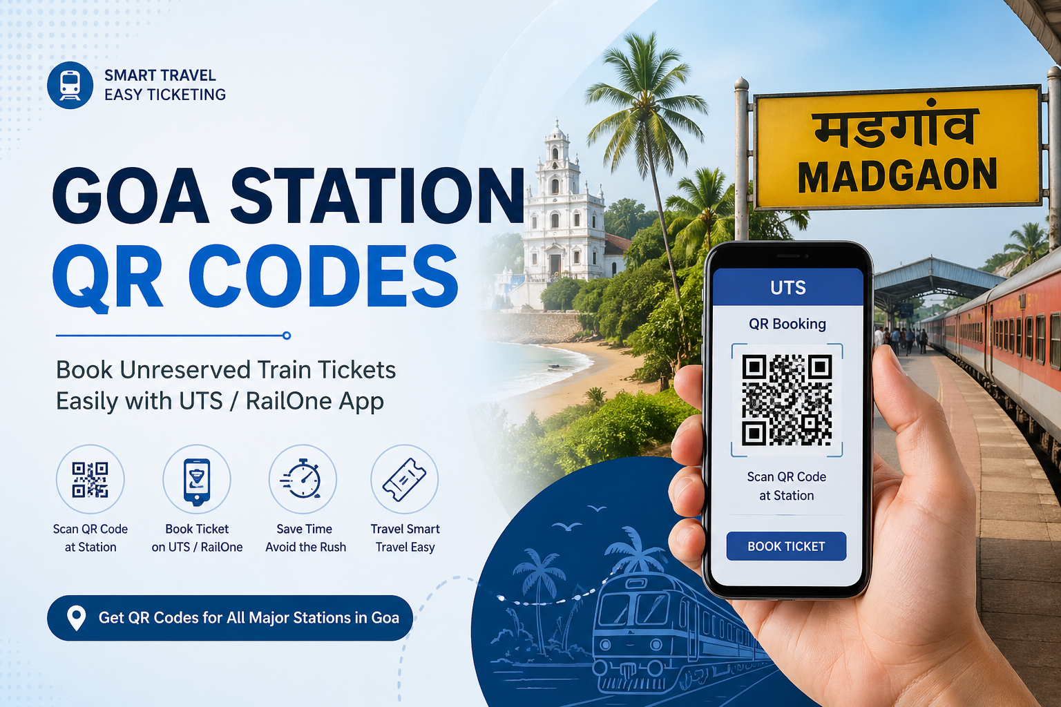 Goa Station QR Codes | Book Unreserved Tickets Using UTS App